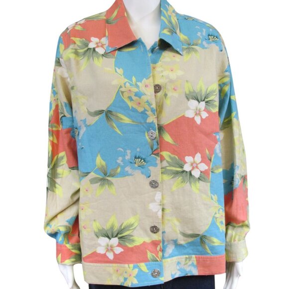 Vintage National Floral Khaki Blazer Jacket - Picture 2 of 5